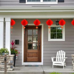 30Pcs Chinese Round Hanging Red Paper Lanterns Decorations 2024 New Year Decor