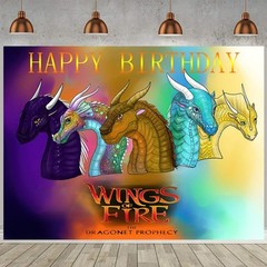 Wings of Fire Party Supplies Backdrop Banner Poster Vinyl Girls Birthday Gift
