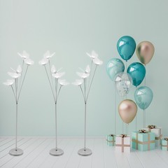 3PC Butterfly Floor Lamp Standing Lamp Romantic Decoration Party Atmosphere Prop