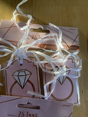 Blush Wedding Pink Bridal Shower Engagement Party Decor Ribbon 25 Tags LOT OF 2