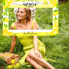 Lemon Bridal Shower Party Photo Booth Props Lemon Citrus Lemonade Theme Bride to