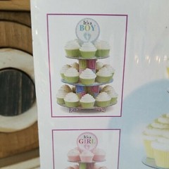 Wilton Baby Shower Cupcake Stand for Boy or Girl New.