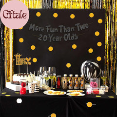 More Fun than Two 20 Year Olds Black Glitter Banner – Happy 40Th Birthday Party