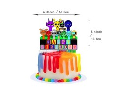 Sprunki Party Supply Decoration Banner Cake Topper Cupcake Toppers Backdrop and