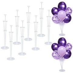 8 Set Balloon Stand Kit – Table Centerpiece Sticks & Bases for Party Decor, Birt