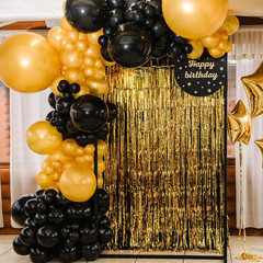 135Pcs Black Balloons Different Sizes 18 12 10 5 Inch for Garland Arch, Latex Ba