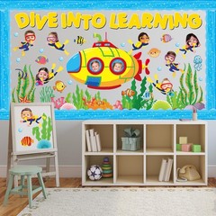 89 PCS Summer Under The Sea Bulletin Board Decoration Ocean Fish Submarine