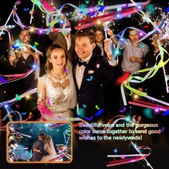 100 PCS Light Up Wands for Wedding, Wedding Favors with 3 Colorful Flashing M…