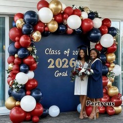 Red White Blue Balloon Arch Double , Navy Blue Dark Ruby Red Balloon Garland …