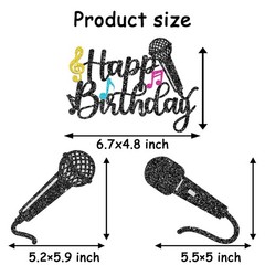 16 PCS Microphone Centerpiece Sticks Glitter Party Table Topper Decoration