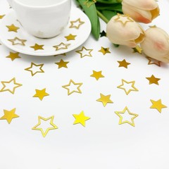 Gold Star Confetti Glitter Sprinkles PVC FivePointed Scatter Decor