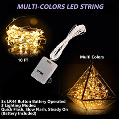 10 Pack LED Light Up BoBo Balloons Warm String Lights Transparent Party Balloon