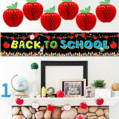 Back to School Decorations Backdrop Banner Backdrop Black Welcome First Day of S