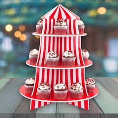 Super Z Outlet 3 Tier Cupcake Stand Circus Carnival Tent Dessert Display