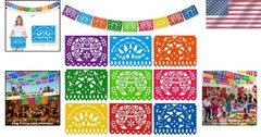 Vibrant Papel Picado Banner – 18 Ft Mexican Fiesta Decoration for All Occasions
