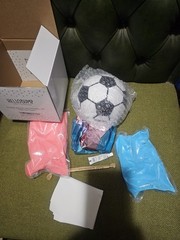 Gender Reveal Soccer Ball Kit NIB with stickers and balloons