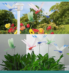 20 Pack 3D Dragonfly Clips, Fake Dragonflies with Stakes, Realistic Plastic D…