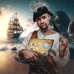 Outus 4 Pieces Treasure Map Party Accessory Gold Mind Treasure Map for Pirate…