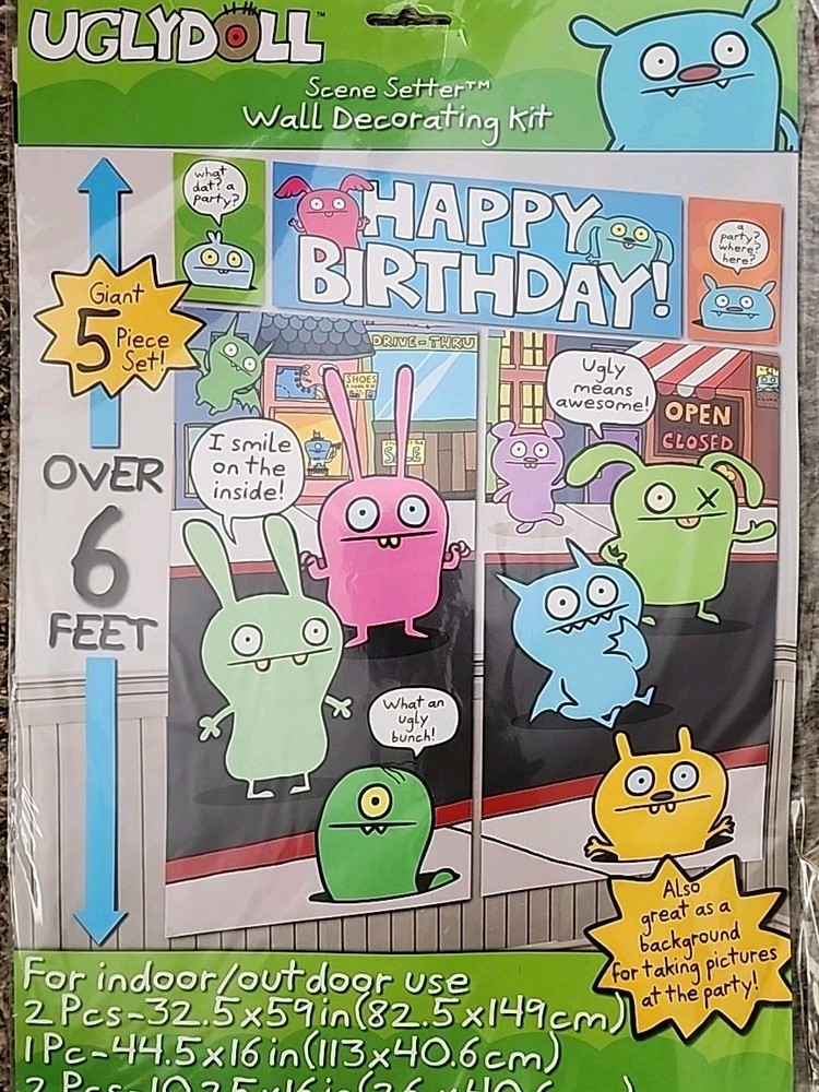 Ugly Doll Uglydoll Scene Setter Birthday Over 6ft Wall Decoration Indoor Outdoor