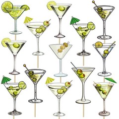 Martini Party Decoration Martini Centerpiece Sticks Martini Cocktail Cups The…
