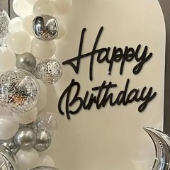 Acrylic Mirror Sticker Happy Birthday Wall Sign for Bedroom Background Party New