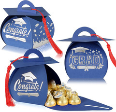 30 Pcs Graduation Cap Gift Boxes Graduation Decorations Class of 2026 Candy Box