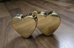 Heart shaped balloon weight in Hot pink / Silver / Gold Valentines, Anniversary.