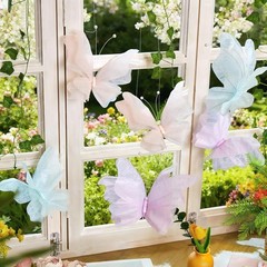 3D Hanging Butterfly Decorations, Butterfly Birthday Party Decorations, 6 Pcs Wa
