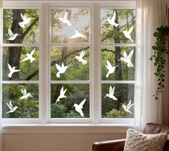 9 Sheets Anti-Collision Window Bird Decals, Protect and Regular, Hummingbird