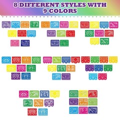10 Pack Mexican Party Banners Total 170 Feet, Paper Picado Banner Mexican Par…