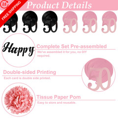 FASOTY 50th Birthday Decorations for Women Rose Gold 50th,