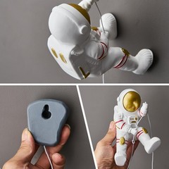 XGZY Climbing Astronaut Wall Decor: 3 Pcs Astronaut Figurine Hanging Decorati…