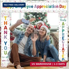 Tingjoo 3 Pcs Employee Appreciation Banner We Appreciate You Decor for Teacher N