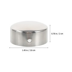 2 Pcs Metal Handrail End Caps Round Plug Covers for Wood Rail Tubing