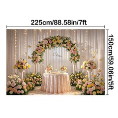 5x3FT/5x7FT Mr & Mrs Backdrop Wedding Celebrations Party Background Props Decor