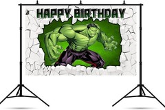 Superhero Hulk Birthday Party Backdrop Photography Banner Decoration Home Studio