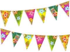 8 Pack Hawaiian Bunting Banner Luau Party Tropical Party Bunting Totally 24 M…