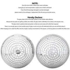 Devan 20CM Silver Mirror Ball – Disco Party Hanging Decorative 20cm,
