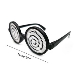Creative Gift for Kids&Adults Vertigo Pattern Glasses Plastic Glasses Suppli