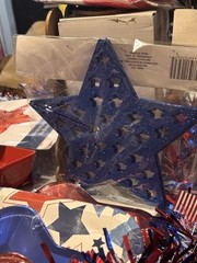 3-D Blue Glitter Star Table Decoration 4TH OF JULY-SHIPS FREE!