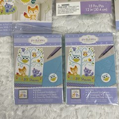 BABY SHOWER Woodland Welcome DECORATIONS Party Supplies Bundle Of 7! Unisex Boy