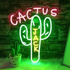 Cactus Jack Travis Scott LED Neon Sign Room Wall Decor for Man Cave