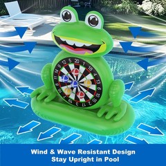 Fun Pool Toys, Inflatable Frog Dart Board Water Games, Swimming Pool Floats w…
