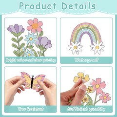 Plant Kindness Bulletin Board Set Blue Floral Spring Cutout Wall Decor