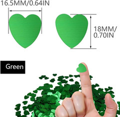 60G Love Heart Table Confetti 15Mm Party Glitter Sequins Plastic Confetti Sprink