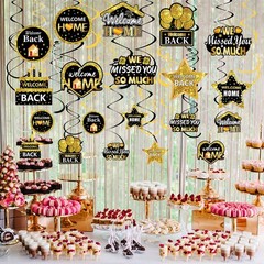 Welcome Home Decorations 30 PCS We Missed You Hanging Swirls for Home Party