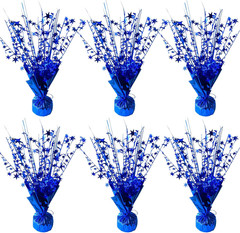 FUBININA 6 Pack Metallic Foil Spray Centerpiece Star Table Decoration Burst Glit