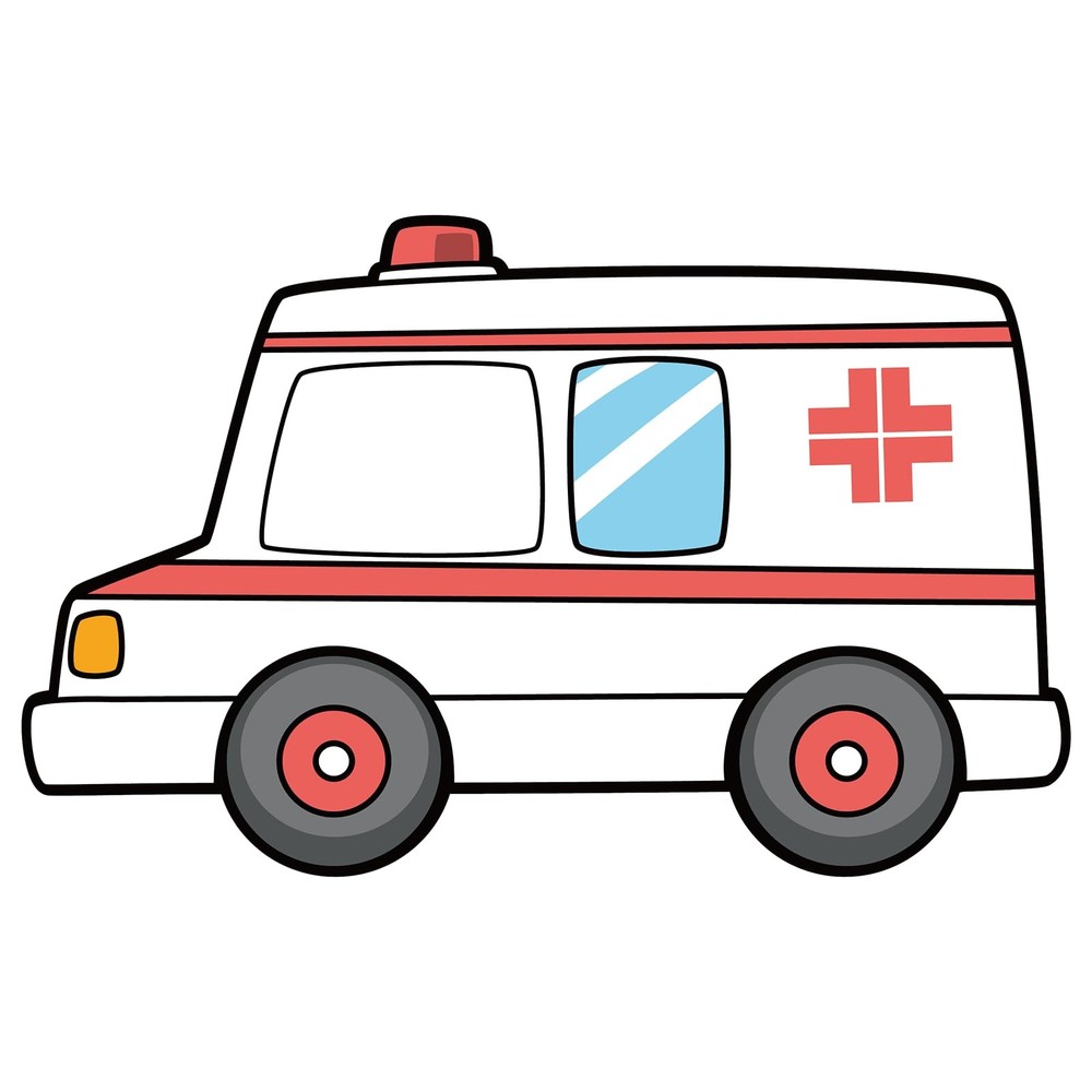 4.3ft Ambulance Cardboard Cutout Photo Booth Props Large Cardboard Plastic St…