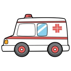 4.3ft Ambulance Cardboard Cutout Photo Booth Props Large Cardboard Plastic St…