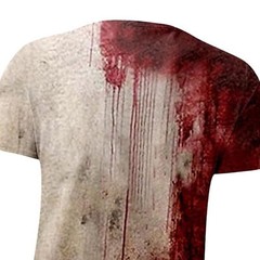 Hot Breathable Halloween Shirt T-shirt Creepy Blood Stain for Men Problem Solved